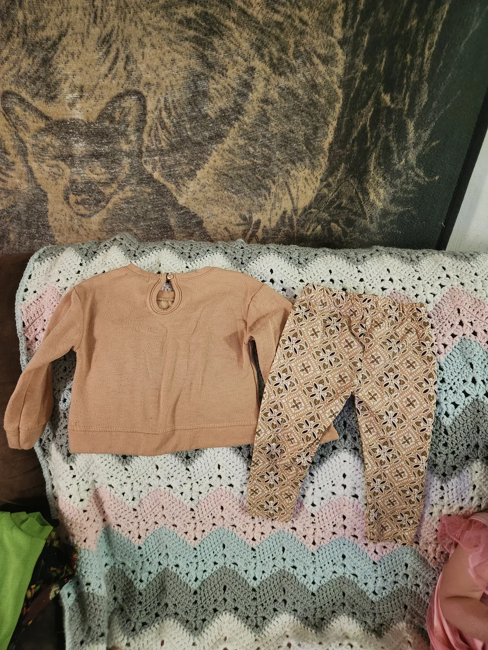 btween Heart Embellished Sweater & Patterned Pants Set - Picture 2 of 5